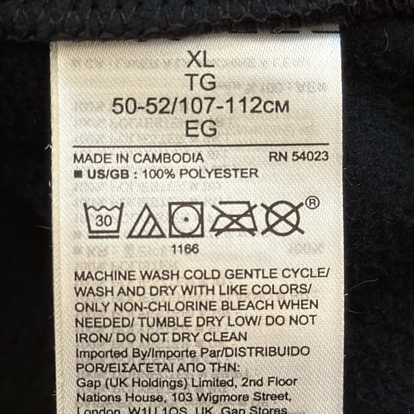 Banana Republic Arctic Fleece Full Zip Hoodie Jacket Black Pockets Thick Warm XL - Picture 14 of 15